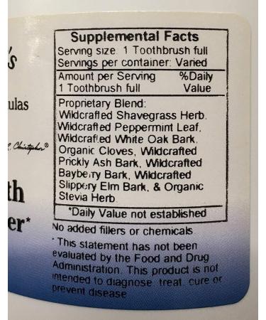 Christopher's Herbal Tooth and Gum Powder 2oz (3 Pack) - Natural Oral Care Solution - Buy Online on GoSupps.com