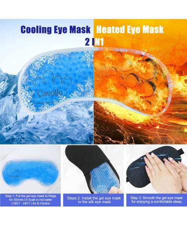 Cavoilu Gel Eye Mask - Cooling Sleep Mask for Dark Circles & Puffiness - Warm & Cold Therapy - Ideal for Home, Office & Travel - Perfect Gift for Women - Buy Online on GoSupps.com