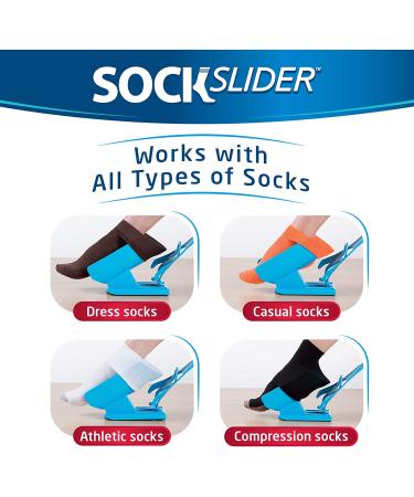Allstar Innovations Sock Slider Kit & Shoe Horn | Easy On/Off, Pain-Free Solution | As Seen on TV - Buy Online on GoSupps.com