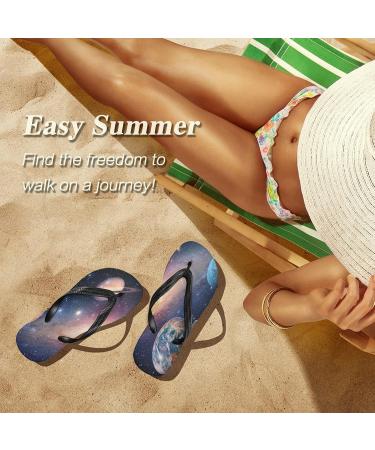 Mnsruu Universum Galaxy Space Flip-Flops | Stylish Sandals for Men & Women - Perfect for Travel Hotel & Spa - Buy Online on GoSupps.com