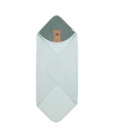 Buy Sterntaler Hooded Bath Towel Ben - Bear Design for Infants | Soft & Cozy 80x80 cm in Light Green | Perfect for 0+ Months | International Shipping Available - Buy Online on GoSupps.com