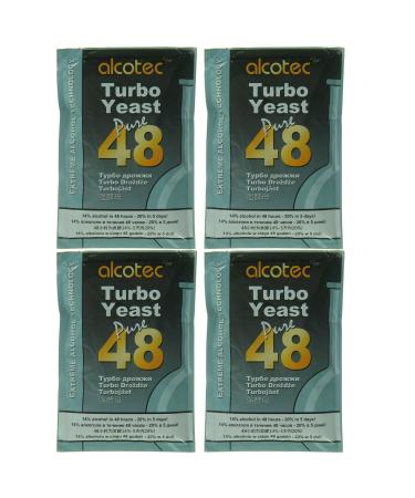 Alcotec 48 Hour Turbo Yeast (Pack of 4) 1 Count (Pack of 4)