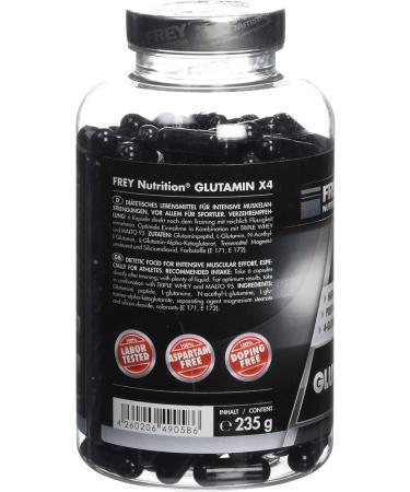 Buy Frey Nutrition Glutamine X4 - 250 Capsules | High-Quality Amino Acid Supplement for Muscle Recovery | International Shipping Available - Buy Online on GoSupps.com