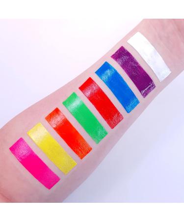 UV Glow Neon Face Paint Stick - Set of 8 | Genuine & Original | Glows Brightly Under UV Light - Buy Online on GoSupps.com