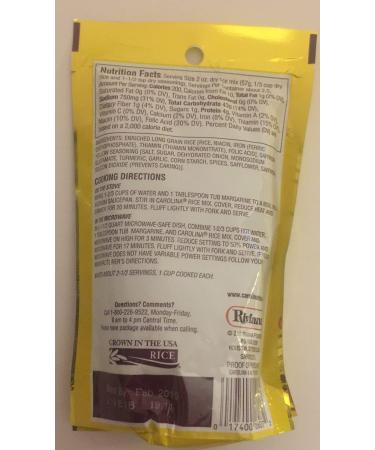 Carolina Yellow Rice Mix with Seasoning - 5 Ounce Pouches (Pack of 6) - Buy Online on GoSupps.com
