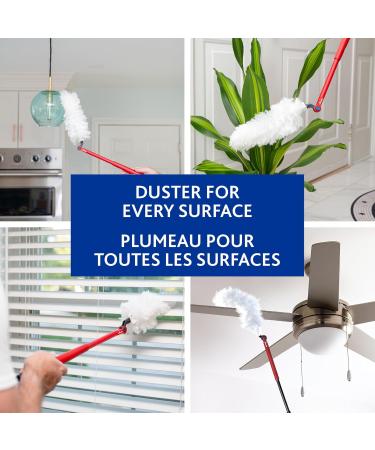 Vileda Flex & Catch Duster | Heavy Duty Dusting Kit with 3 Disposable Duster Refills | Extendable 3 Ft Handle with Stay-On Duster Hook | Traps 3X More Dust Than Feather Dusters Dusting Kit + 3 Duster Refills - Buy Online on GoSupps.com