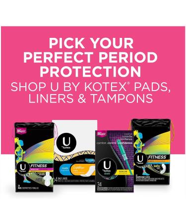 U by Kotex Fitness Tampons Super Absorbency Unscented - 15 Count (Pack of 8) - Buy Online on GoSupps.com