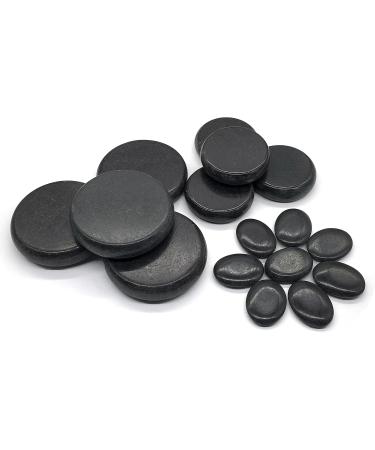 Oksano 16 Pack Large Hot Stone Massage Set - Basalt Stones for Spa Relaxation & Therapy - Buy Online on GoSupps.com