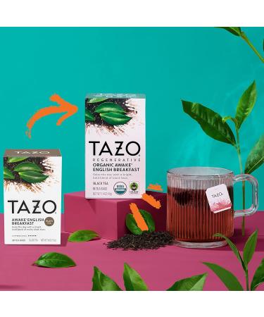 TAZO Regenerative Organic Awake English Breakfast Black Tea Bags - 96 Count - Buy Online on GoSupps.com