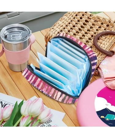 Autumn-Themed Storage Bags for Women's Bandages & Menstrual Cups | Large Zipper Pocket for Tampons & Period Inserts - Pink Multi-Color - Buy Online on GoSupps.com