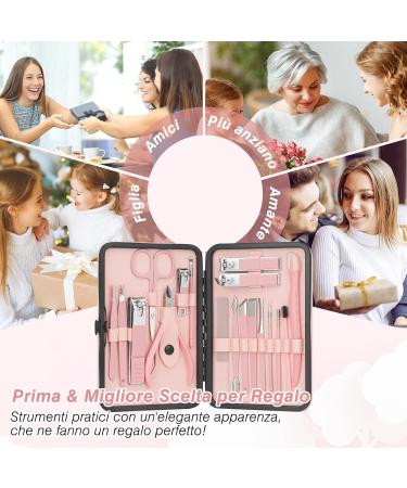 Jupeli Pink Manicure Set | Stainless Steel Nail Care & Clipper Kit for Women | Complete Pedicure Tools & Grooming Essentials - Buy Online on GoSupps.com