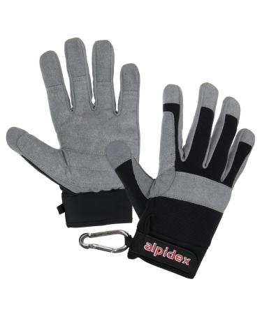 Alpidex via ferrats unisex fullfinger gloves climbing gloves full finger gloves via ferrata all fingers closed wild black m