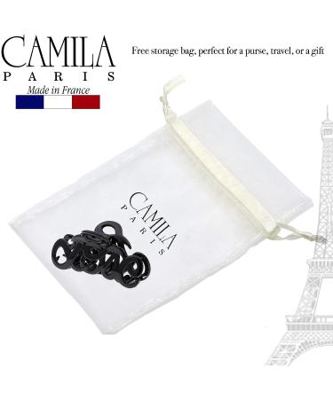 Camila Paris CP3026 French Hair Clip 3.25 inch Black Cellulose Claw Clip - Durable Fashion Accessory with Strong Hold, No Slip Grip - Made in France - Buy Online on GoSupps.com