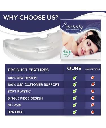 Serenity Bruxism Night Sleep Aid - Customizable Boil and Bite Mouthpiece Guard - Buy Online on GoSupps.com