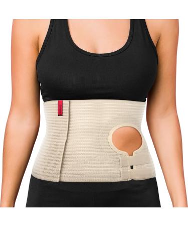 ORTONYX Abdominal Ostomy Belt for Men & Women - Adjustable Post-Operative Support for Colostomy & Ileostomy Surgery | Beige S-M (32-36 - Buy Online on GoSupps.com
