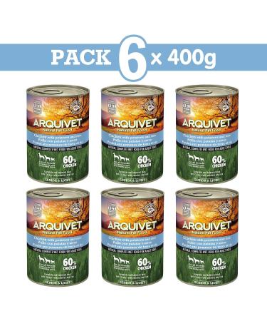 ARQUIVET Pack 6 units - Senior & Light - Chicken with Potatoes and Rice - 400 g - Wet food for Dogs - All Breeds - Buy Online on GoSupps.com