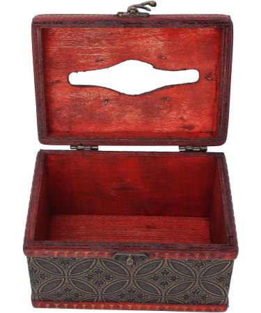 Verdant Touch Retro Wooden Tissue Box - Decorative Paper Towel Storage for Home & Hotel | Ideal for Massage Shafts - Buy Online on GoSupps.com