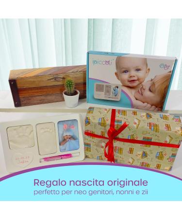 Baby Footprints Frame Perfect Gift for Newborn Baptism and Birthdays | Adaptable Picture Frames with Slit for Birth Band - Buy Online on GoSupps.com