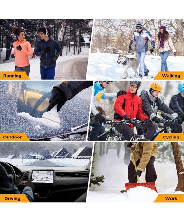 Winter Touchscreen Gloves - Unisex Warm Windproof Waterproof Reflective Gloves for Running, Cycling, Driving - Non Slip Grip - Large Size - Buy Online on GoSupps.com