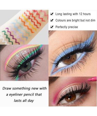 Matte Coloured Eyeliner Set - 3 Waterproof Eyeliner Pencils in Cyan Blue and Purple Shades for All-Day Wear - Buy Online on GoSupps.com