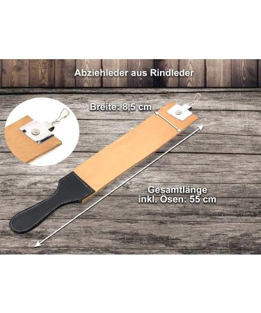 Premium 3-Piece Razor Set with Leather Strop & Shaving Brush | International Shipping Available - Buy Online on GoSupps.com