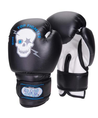 Bay Totenkopf (Sweet Skull) Children boxing gloves 2 4 6 8 10 Unzen Mini boxing gloves Skull Kids Junior Young People Black and Oz Children's Box gloves small 2 ounces