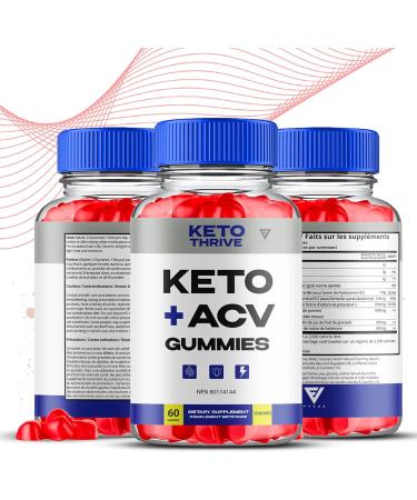 (2 Pack) Keto Thrive Keto ACV Gummies KetoThrive Canada Apple Cider Vinegar Advanced Strength Daily Multivitamin Supplement Compl ment multivitamin quotidien avanc ACV de Keto Thrive (120 Gummies) - Buy Online on GoSupps.com