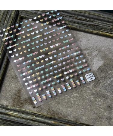 Mini Embossed DIY Colorful Love Heart Valentine's Day Nail Stickers Nail Decals(A) - Buy Online on GoSupps.com