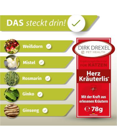 Dirk Drexel Herberlis for Cats - Natural Cardiovascular Support | 3-Month Nutritional Cure - Buy Online on GoSupps.com