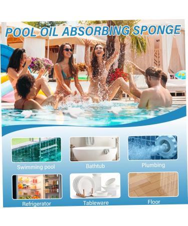 20 PCS Pool Oil Absorbing Sponge Turtle Shaped Cleaning Sponge for Swimming Pool Floating White Pool Scum Sponge Filter for Hot Tub Scum Balls for Pool - Buy Online on GoSupps.com