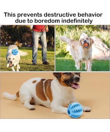 Buy 2 Blue & Orange Natural Rubber Dog Feeding Balls | Treats & Snack Toys for Small & Medium Dogs - Enhance Intelligence Playtime! - Buy Online on GoSupps.com