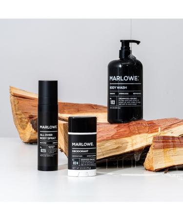 MARLOWE. No. 024 Mens Deodorant 2.5 oz Natural Deodorant for Men Aluminum Free Stick Made with Coconut Oil Shea Butter & Jojoba Only No-Nonsense Ingredients Fresh Cedarwood + Sea Salt Scent - Buy Online on GoSupps.com