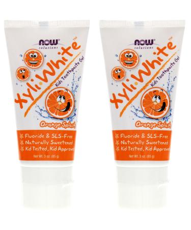 XyliWhite Orange Splash Kids Toothpaste Now Foods 3 oz Gel Pack of 2 - Buy Online on GoSupps.com