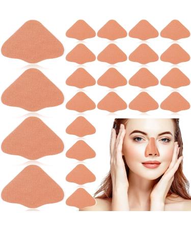 Zhengmy 24 Set Sun Protection Nose Patch UV Protection Nose Cover for Men Women Sports Tanning Outdoor  Beige