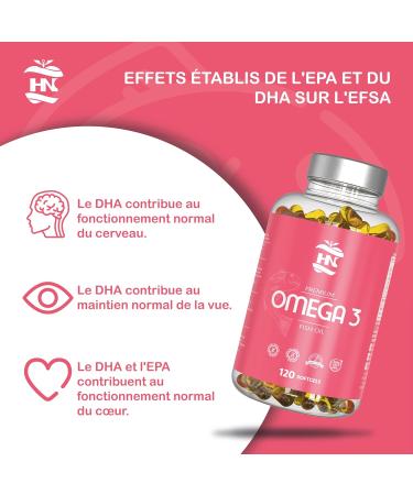 Omega 3 Capsules 2000mg Omega 3 Fish Oil Based 120 Omega Softgels 800mg EPA 400mg DHA 3 High Concentration Omega 3 DHA EPA with Vitamin E - Buy Online on GoSupps.com