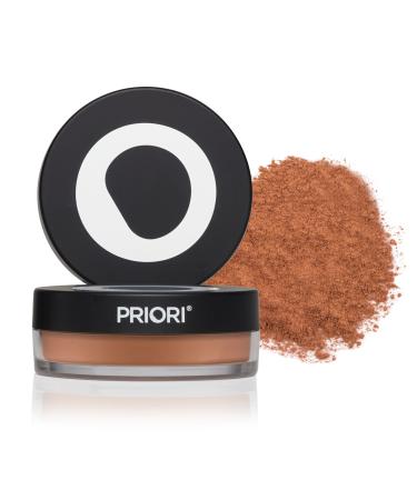 Priori Skincare All-Natural Mineral Skincare Powder SPF 25 Sunscreen  Antioxidant  Flawless Coverage  Loose Mineral Foundation Makeup  Dermatologist Tested Shade 5 - Warm Tan