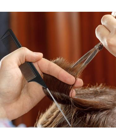 12-Piece Carbon Fiber and Stainless Steel Hair Parting Comb Set for Braids and Styling - Black - Buy Online on GoSupps.com