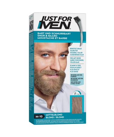 Just for Men Moustache and Beard Medium Blonde Colour Eliminates Grey for a Thicker and Fuller Look M10 M10 - medium blonde - Buy Online on GoSupps.com