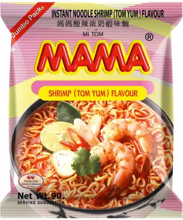 MAMA Instant Noodles Shrimp Tom Yum Flavour 90g Jumbo (Pack of 5) - Buy Online on GoSupps.com