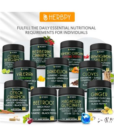 Herbpy 7in1 Turmeric and Cayenne Pepper Supplement - Digestion Immune Brain & Heart Health Support with Ceylon Ginger Garlic Beetroot - 2Pack60 - Buy Online on GoSupps.com