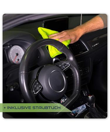 CAREAPRO Rubber Brush & Cleaning Cloth Set - Efficient Dog Hair Remover for Cars & Home Upholstery - Buy Online on GoSupps.com