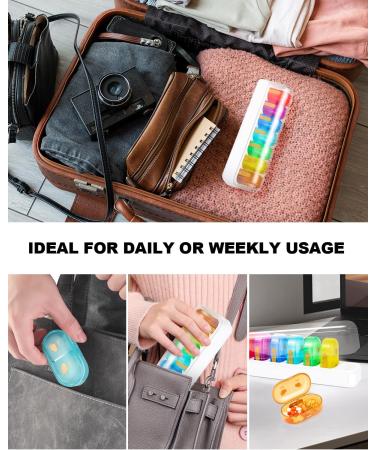 Shop XXL Large 7-Day Pill Organizer | Cute & Colorful Detachable Pill Box for Vitamins & Supplements | International Shipping Available - Buy Online on GoSupps.com