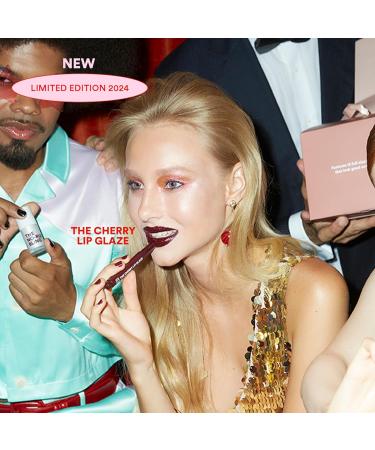 3INA MAKEUP - The Cherry Lip Glaze - Dark Cherry Latex Lipstick - Lipstick with Raspberry Seed Oil and Vitamin E - Creamy Formula - Vegan - Cruelty Free - Buy Online on GoSupps.com