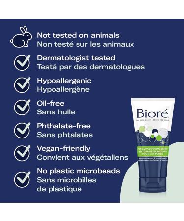 Biore Pore Unclogging Scrub Exfoliating Wash for the Face (140 g) - Buy Online on GoSupps.com