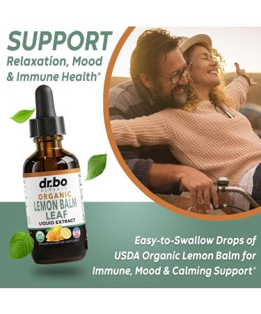 Organic Lemon Balm Extract Tincture - Organic Lemon Balm Leaf Liquid Extract Drops Oil Melissa Officinalis Calm Relaxation Tea Supplements - Vegan Liquid Drops Tincture Supplement Kids & Adults 2oz - Buy Online on GoSupps.com