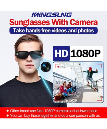 MingSung MS20 Camera Video Sunglasses | HD1080P Built-in Camera | Hands-Free Recording for Outdoor Activities | Includes 32G MicroSD Card - Buy Online on GoSupps.com