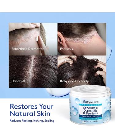 Roycederm Seborrheic Dermatitis Cream - Scalp & Skin Treatment for Psoriasis, Folliculitis, Dandruff - Anti-Itch Relief - Buy Online on GoSupps.com