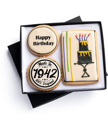 80th Birthday Cookies Gift Basket - Gourmet Cookie Box for Turning 80 - Kosher B-Day Care Package for Women & Men - Buy Online on GoSupps.com