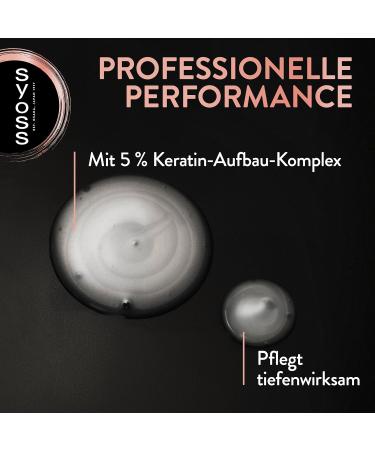 handle Syoss Shampoo Keratin 1 x 440 ml for weak and brittle hair smoothes the hair fiber & deep rinse keratin 1 x 250 ml rich rinse with keratin fights frizz and provides shine - Buy Online on GoSupps.com