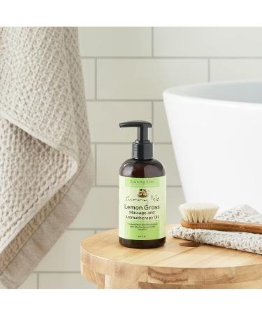 Sunny Isle Lemon Grass Massage Oil - 8oz Aromatherapy Blend for Relaxation & Wellness - Buy Online on GoSupps.com